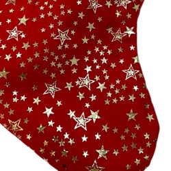 Skarpeta świąteczna z gwiazdkami 42x25cm