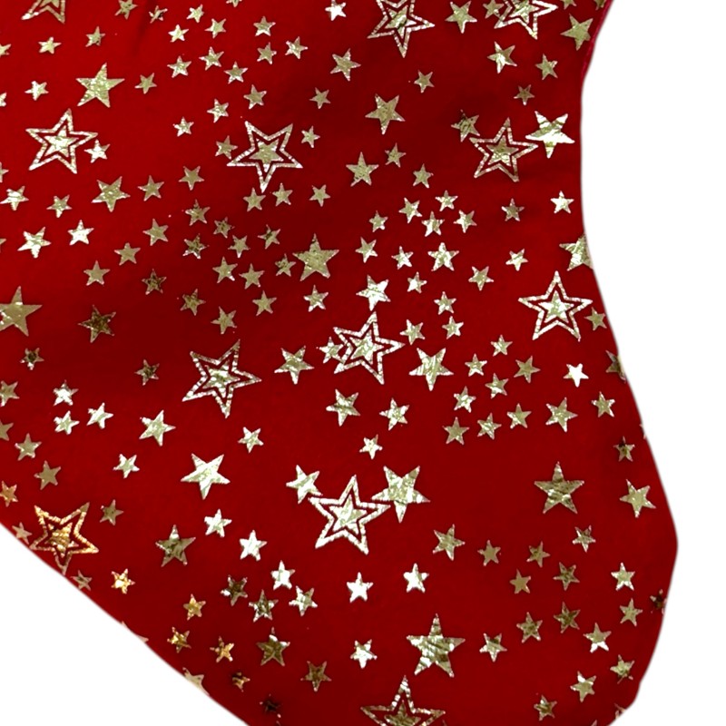 Skarpeta świąteczna z gwiazdkami 42x25cm