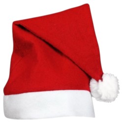 Świąteczna Czapka Mikołaja z Pomponem 1 szt.