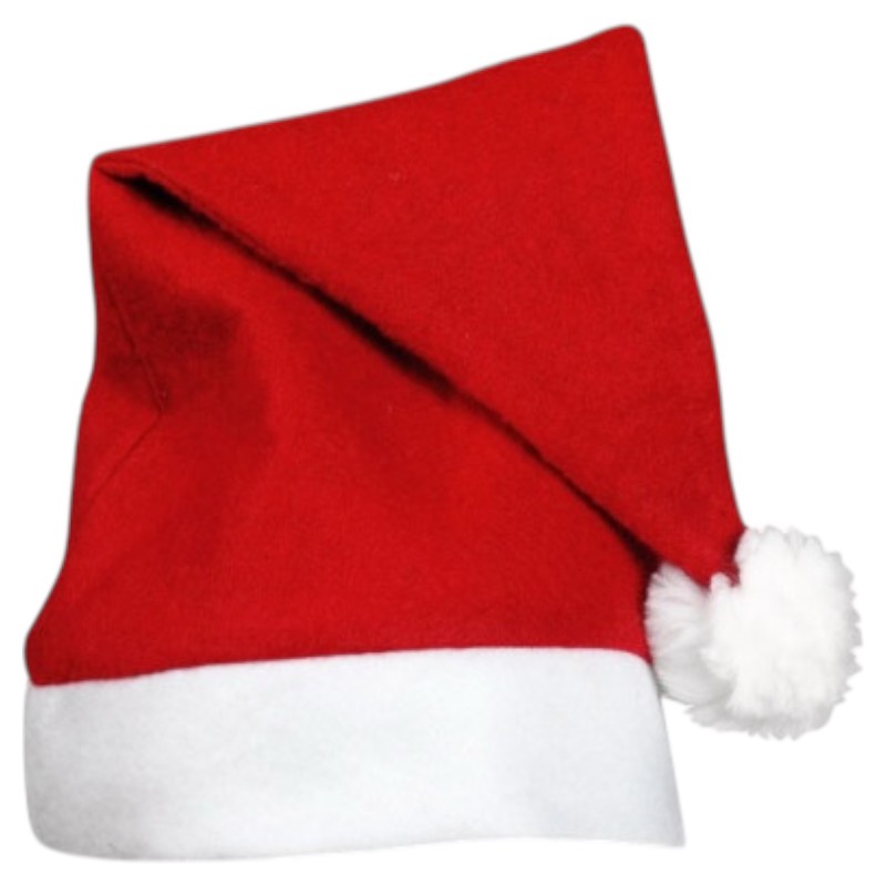 Świąteczna Czapka Mikołaja z Pomponem 1 szt.