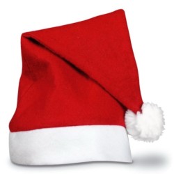 Świąteczna Czapka Mikołaja z Pomponem 1 szt.