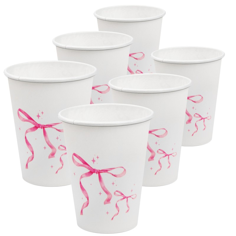 Zestaw urodzinowy Birthday Bow Elegance talerzyki kubki