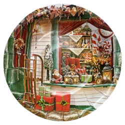 Miseczka papierowa 16cm Merry Christmas 8 sztuk