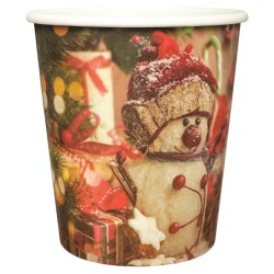 Kubeczki świąteczne Bałwanek 270 ml 12 szt.