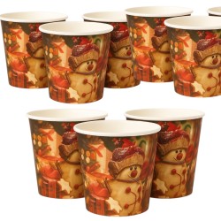 Kubeczki świąteczne Bałwanek 270 ml 12 szt.