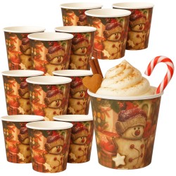 Kubeczki świąteczne Bałwanek 270 ml 12 szt.