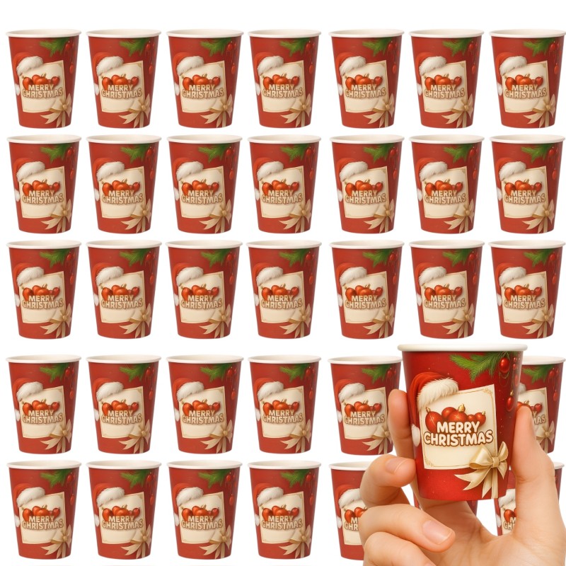 Świąteczne kubeczki 75ml 50 sztuk