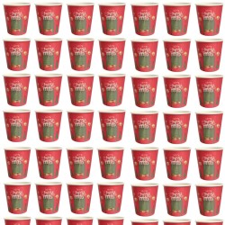 Małe kubeczki świąteczne Merry Christmas 75 ml  50 szt.