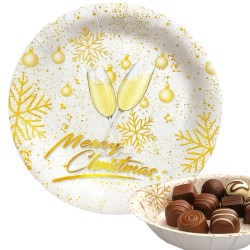 Papierowe miseczki Golden Cheers Christmas 8 szt.