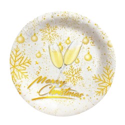 Papierowe miseczki Golden Cheers Christmas 8 szt.