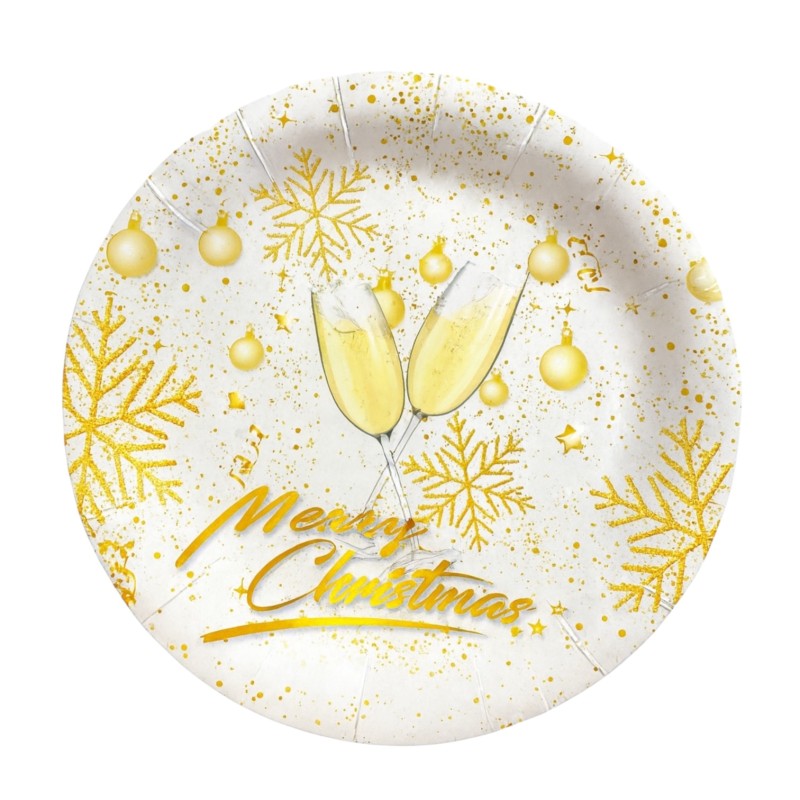 Papierowe miseczki Golden Cheers Christmas 8 szt.