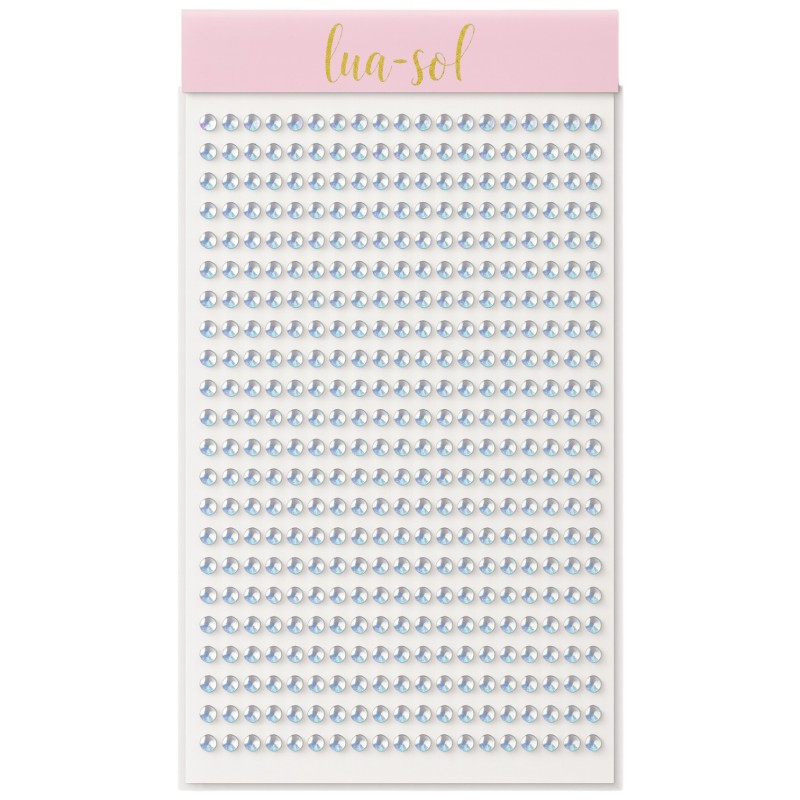 Kryształki Naklejki holo Srebrne OPAL 4mm 750 szt Opalizujące