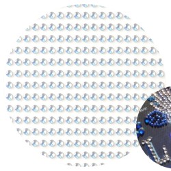 Kryształki Naklejki holo Srebrne OPAL 4mm 750 szt Opalizujące