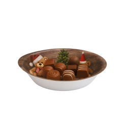 Papierowa miska 16cm z motywem świątecznym, zestaw 8 szt.