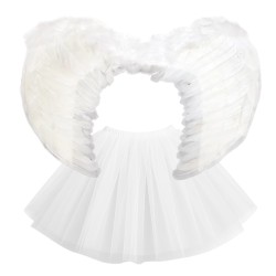 Strój Aniołka z Skrzydełkami i Aureolką