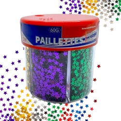 Brokat Dekoracyjny Sypki Gwiazdki Glitter 6 kolorów