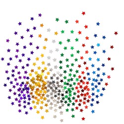 Brokat Dekoracyjny Sypki Gwiazdki Glitter 6 kolorów