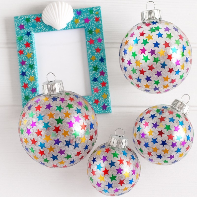 Brokat Dekoracyjny Sypki Gwiazdki Glitter 6 kolorów