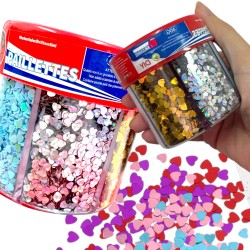 Brokat dekoracyjny serduszka 6 kolorów 60g