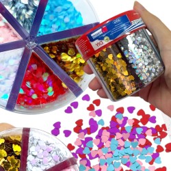 Brokat dekoracyjny serduszka 6 kolorów 60g