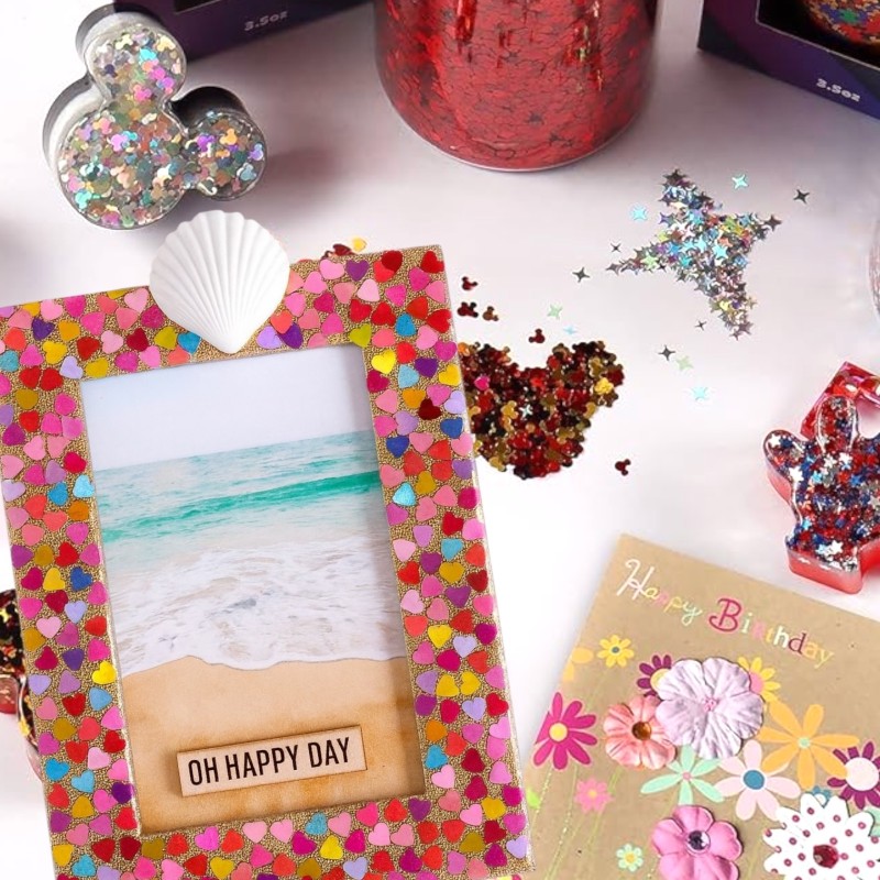 Brokat dekoracyjny serduszka 6 kolorów 60g