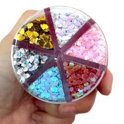 Brokat dekoracyjny serduszka 6 kolorów 60g