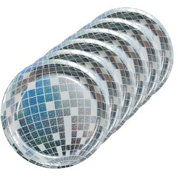 Talerzyki papierowe Holo Disco 6szt 23cm