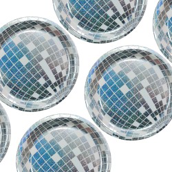 Talerzyki papierowe Holo Disco 6szt 23cm