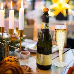 Zestaw kieliszków plastikowych z brokatem 4 szt.