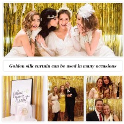 Kurtyna imprezowa metaliczna złota tło foto event