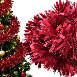 Łańcuch choinkowy czerwony 6m