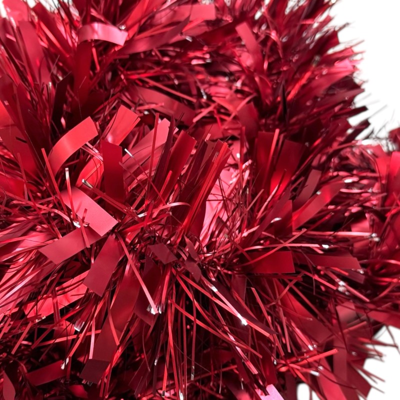 Łańcuch choinkowy czerwony 185cm