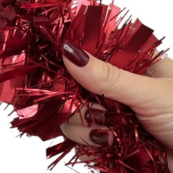 Łańcuch choinkowy czerwony 185cm