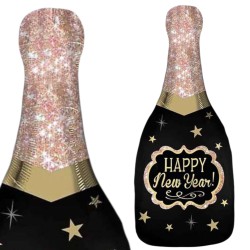 Balon foliowy butelka szampana Happy New Year 86cm