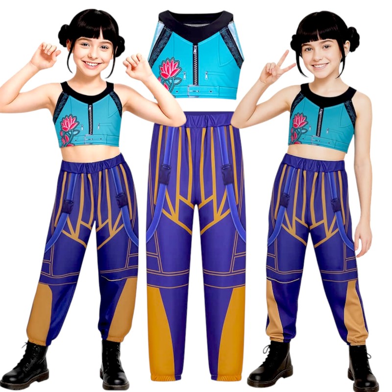 Strój Demon Hunters KPOP Zoey cosplay top i spodnie