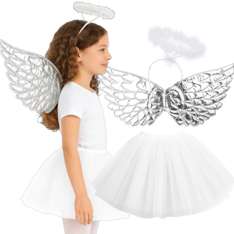 Strój Aniołek z TUTU i Skrzydłami