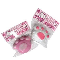 Gniotek Kocia Łapka różowa biała pianka Squishy