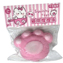 Gniotek Kocia Łapka różowa biała pianka Squishy