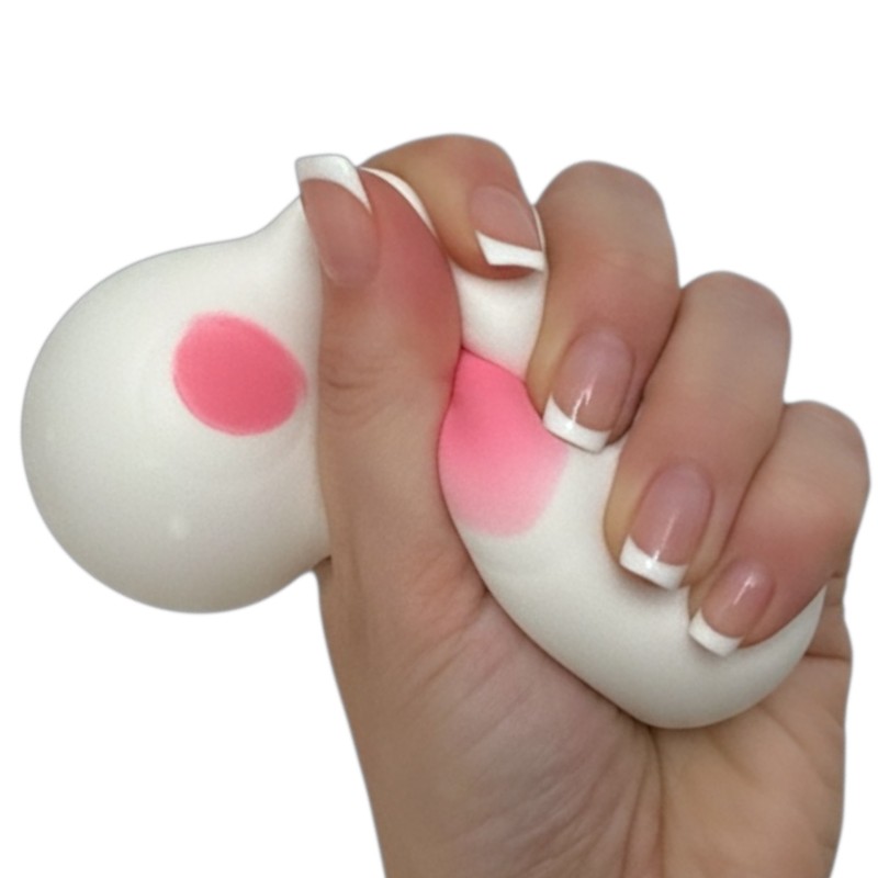 Gniotek kocia łapka Squishy różowa i biała 8x7x5cm