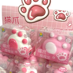 Gniotek kocia łapka Squishy różowa i biała 8x7x5cm