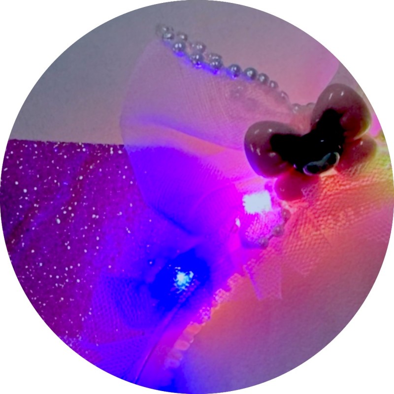 Opaska z uszami Kawaii Kuromi LED