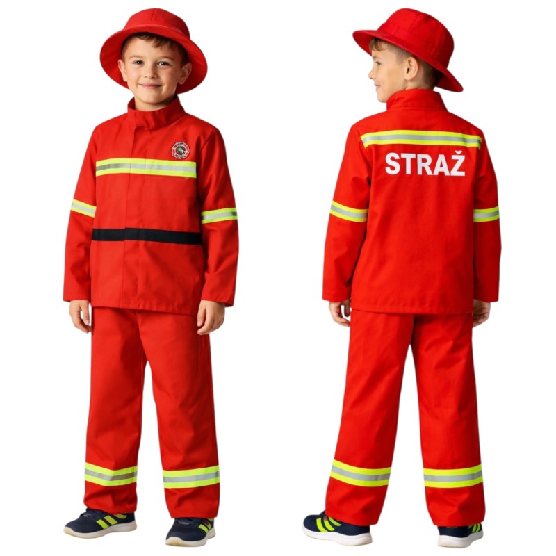 Strój dziecięcy strażak z kapeluszem