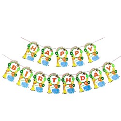 Baner Happy Birthday Zoo Zwierzęta 180 cm