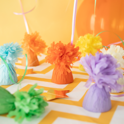 Papierowy ciężarek obciążnik do balonów biały 12cm 140g