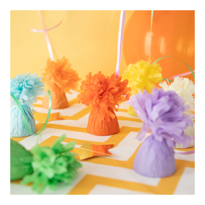 Papierowy ciężarek obciążnik do balonów biały 12cm 140g