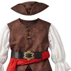 Kostium pirat z kapeluszem i dodatkami