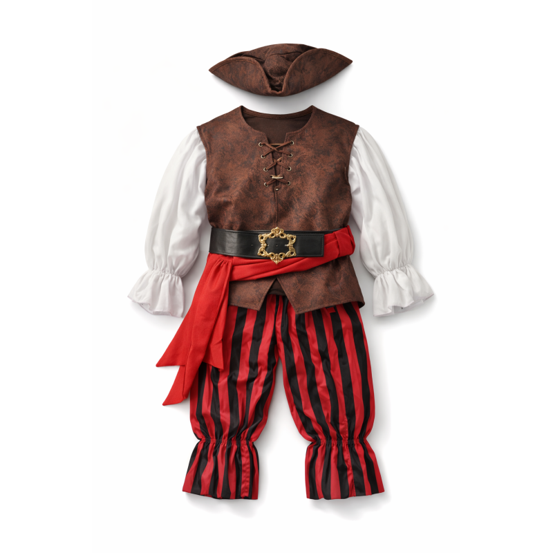 Kostium pirat z kapeluszem i dodatkami