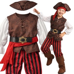 Kostium pirat z kapeluszem i dodatkami