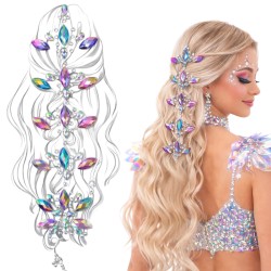 Kryształki naklejki do włosów i ciała, 1 szt.