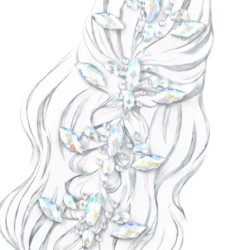 Kryształki naklejki do włosów i ciała, 1 szt.